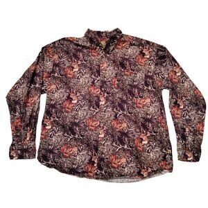 Field Tested Outdoor Life Camo Deer Stag Print Button Down Shirt L 42 44